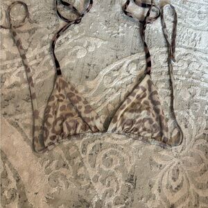 Frankie's Bikinis Leopard Print Bikini Top
